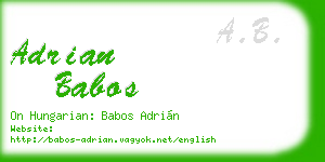 adrian babos business card